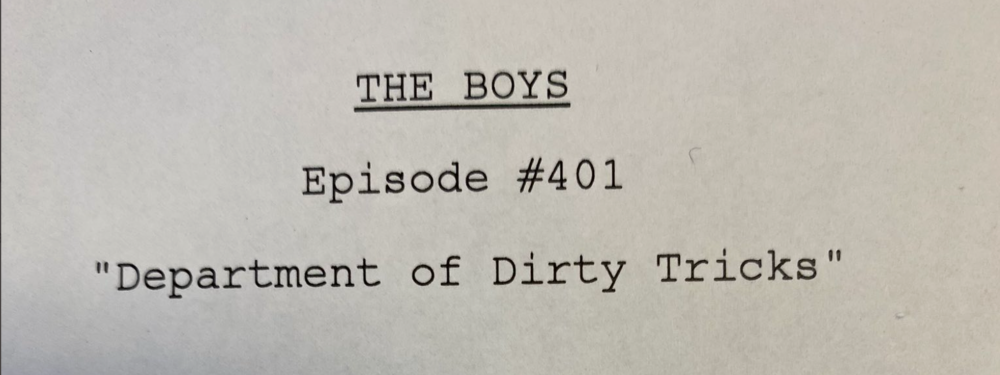 Eric Kripke reveals the title Episode 401 of THE BOYS